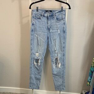 Hollister High Rise‎ Light Blue Ripped Jeans